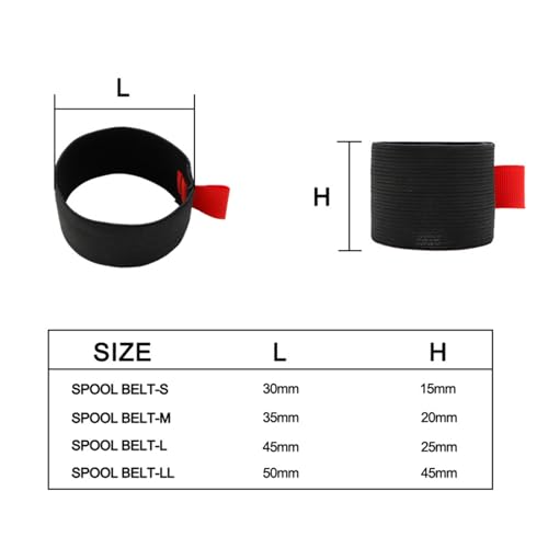 Fishing Spool Belt Fishing Bag for Protection 4X | Wear-resistant Reel Protection Belt Band, Tackle Ties, Outdoor Equipment for Anglers - size: LL