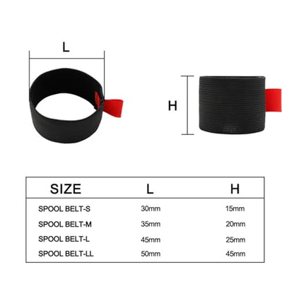 Fishing Spool Belt Fishing Bag for Protection 4X | Wear-resistant Reel Protection Belt Band, Tackle Ties, Outdoor Equipment for Anglers - size: Small