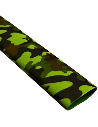 Accering Green Camouflage Heat Shrink Tubing for Fishing Rod Grip and Kitchen Supplies (φ30mm, L1.64ft, Green Camo) - color: Green Camo, size: φ30mm, L1.64 ft