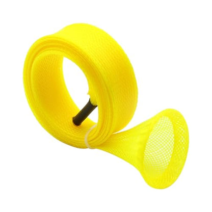 Mr. Z Pack of 4 Casting Fishing Rod Sleeves with 2 Rod Straps Fishing Rod Covers Pole Jacket Rod Socks - color: Yellow