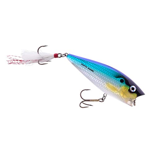 Heddon Pop'N Image Topwater Fishing Lure - Excellent Popping and Walk-The-Dog Action - color: Threadfin Shad