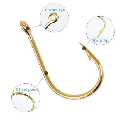 Dyxssm Small Fishing Hooks for Freshwater, 1000pcs 600pcs 400pcs Trout Fish Hook Set, 10 Sizes #2-#20 - color: Gold, style: 600pcs (#2-#20)