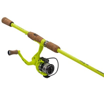 ProFISHiency 6' Krazy Rec Spincast Combo | Micro Spincast Reel | Aluminum Handle w/Cork Knobs | Pre-Spooled w/ 6lb Hi-VIZ - style: Flash Rec Spinning Combo 5.2:1 Gear Ratio