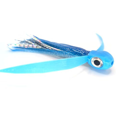 Saltwater Big Game Fishing Lure, for Offshore trolling (FlyBoy) - color: Carolina Blue Silver Sparkle