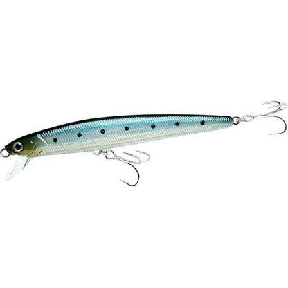 LUCKY CRAFT FlashMinnow 130MRS Saltwater Fishing Lures, Jerkbait for Halibut and Bass Fish, Slow Sinking 2-4ft, Surf Fishing Gear and Tackle Box Accessories - color: 714 Metallic Sardine
