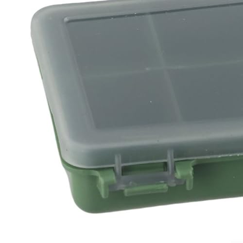 Fishing Tackle Box for Carp Fishing, Small Bait Storage Container with 1-8 Compartments, PP Polymer Lure Organizer and Rig Case, Green(F) - size: F