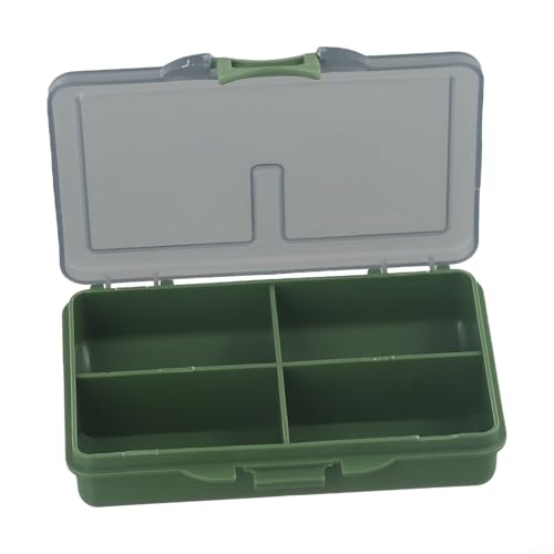 Fishing Tackle Box for Carp Fishing, Small Bait Storage Container with 1-8 Compartments, PP Polymer Lure Organizer and Rig Case, Green(D) - size: D