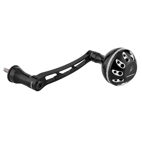 GOMEXUS Power Handle for Shimano Stradic FL FM Stella Vanford Vanquish Nasci Twinpower 1000-5000 Spinning Reel Replacement Crank - color: Black Silver-CNC Version