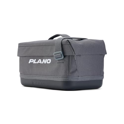 Plano Weekend Softside 3500 Tackle Bag, Cutting-Edge Fishing Tackle Bag, Molded Waterproof Base, Spacious Storage, Die Cut Tool Sleeves, Daisy Chain Attachment Points - color: Slate, style: 3500 Softsider Tackle Bag