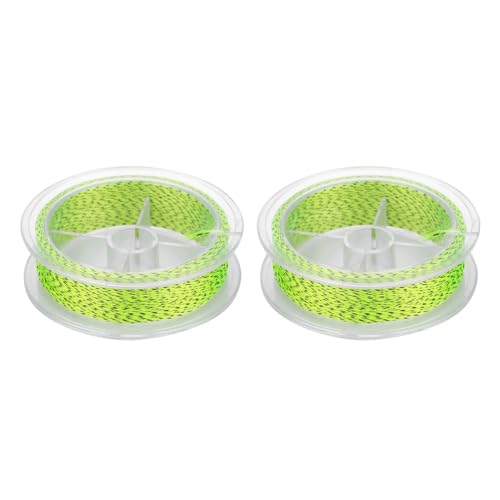 2PCS 164ft Fly Fishing Line – 8-Strand Line Floating Backing for Freshwater & Saltwater, High-Visibility Colors - color: Yellow&Black-30lb