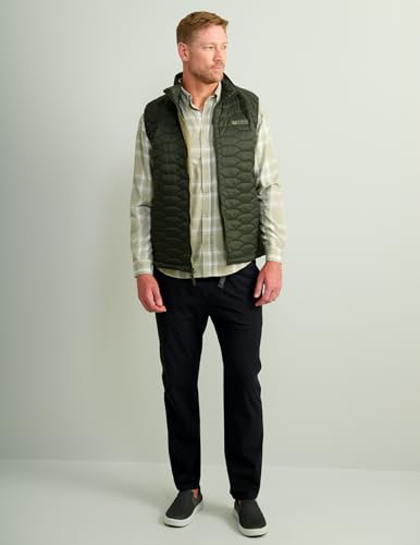 HUK - Men's Scale Vest, DWR Insulated Performance Fishing Vest - color: Cypress Landing, size: Medium