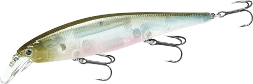 LUCKY CRAFT Pointer 128SP, Freshwater Lake Bass Fishing Lure, Jerkbait, Suspending, Fishing Gear, Fishing Accessories, Fishing Tackle - color: 583 Ghost Minnow Sakura