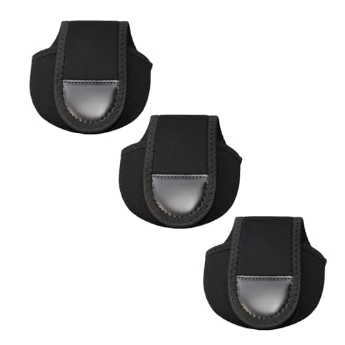 3 Pack Fishing Reel Cover Case, Neoprene Baitcasting Fishing Reel Protective Sleeve, Dust Proof Reels Storage Bag, Universal Fit