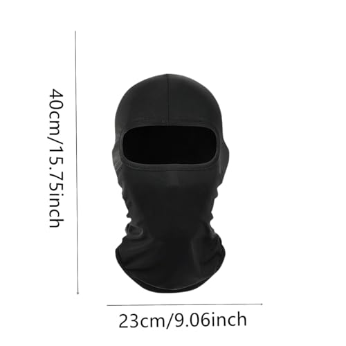 2 Pieces Thin Balaclava Ski Mask Head Mask Full Face Mask Windproof Sun UV Protection Hood for Women Men - color: Black+red