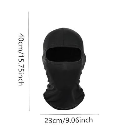 2 Pieces Thin Balaclava Ski Mask Head Mask Full Face Mask Windproof Sun UV Protection Hood for Women Men - color: Black+red
