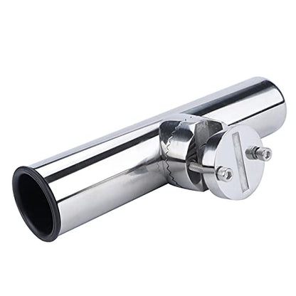 Fishing Rod Holders for Boat, 2 Pack Stainless Steel Rail Mount Rod Holders Clamp on 1" to 1-1/4" Rail for Fishing Boats, Kayaks, Canoes, and Other watercraft.