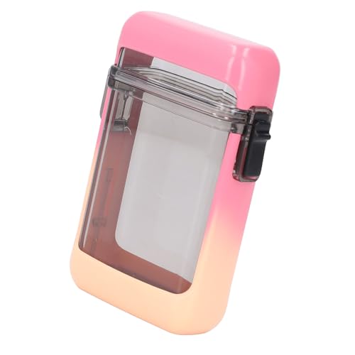 Pocket Case, Transparent Sealing Multifunctional ID Card Badge Holder with Lanyard, Airtight Rubber Seal for Swimming Rafting Beach Outdoor Sports (Gradient Pink) - color: Gradient Pink