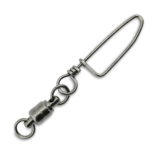 AFW Solid Brass Ball Bearing Snap Swivels with Welded Rings - Black Finish, Up to 450 lb Test Capacity, Patented Bullet Shaped Head for Reduced Water Resistance, Fluid Rotation - size: 1 pc, #9, 440 lb test