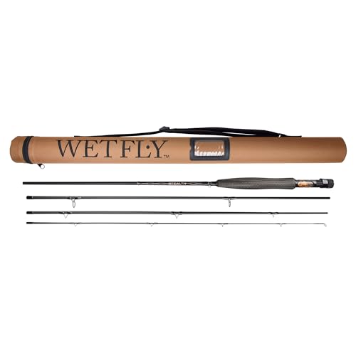 WETFLY Element Stealth Combo Fly Fishing Kit & UPF 50+ Neck Gaiter, UV Face Mask, 5WT 9FT Carbon Fiber Fly Rod, Reel, Case & Accessories for Fishing, Hiking & Outdoor Sports - size: Combo