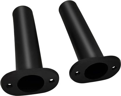 Fishing Rod Holder Plastic with UV 90 Degree Flush Mount 2PCS for Yacht and Boats - style: Black