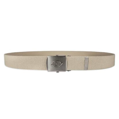 Dickies mens Fabric Web Plaque Logo Buckle Belt - Fits Up to Size 42" Waist - color: Black and Tan, size: One Size - Cut to Fit