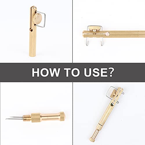 Fishing Line Hook Knot Tying Tool, 1pcs/2pcs Copper Practical Knot Line Tying Knotting Tool Portable Fast Fishing Tie Hook - color: Gold