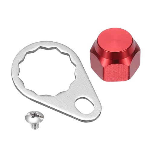 Fishing Reel Screw Nut Caps, Right Handle Knob Locking Plate Nut Replacement Parts - color: Red, size: M8