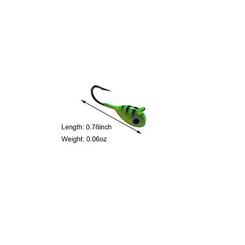 Ice Fishing Jigs Fishing Bait Jigging Lures Kit Winter Metal Lures - color: 0.78inch/0.06oz-12pcs