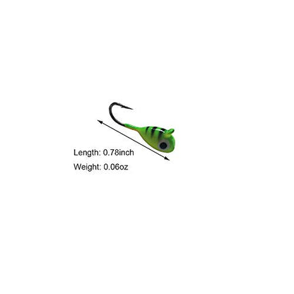 Ice Fishing Jigs Fishing Bait Jigging Lures Kit Winter Metal Lures - color: 0.78inch/0.06oz-12pcs