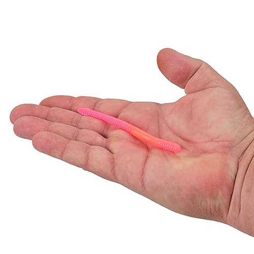 Berkley PowerBait Floating Steelhead Worm Fishing Soft Bat - color: Sherbet