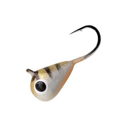 5 Pieces 3.0-6.0mm Teardrop Tungsten Ice Jig - color: TG04 Bronze Tiger Glow, size: TIJ02 3MM 5PCS