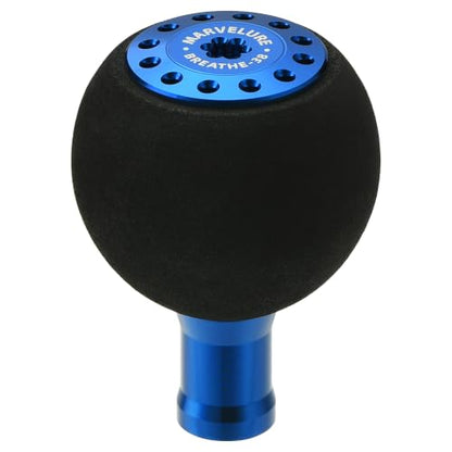 Comfort EVA Power Knob 1.5'' (38 mm) Compatible for Shimano Stella Stradic Vanford, Daiwa Exist LT Tatula LT Fuego LT, Spinning Reel Handle Replacement Knob - color: Black Blue