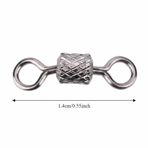 Fishing Barrel Swivels 100 Pcs – High Strength Copper Rotating Connectors for Saltwater Fishing, Barrel Rig Tackle for Hooks, Leaders and Lures - size: 4#