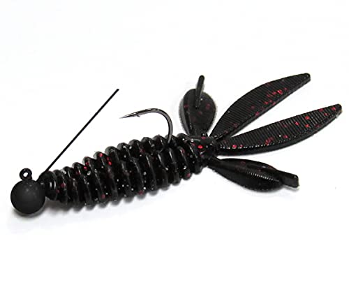 Harmony Fishing - Tungsten Weedless Ball Jigheads [Pack of 5 w/ 10 Bait Pegs] (Ball jig Heads for Swim jigs and Soft Plastics) - size: 1/8oz