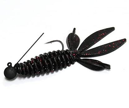 Harmony Fishing - Tungsten Weedless Ball Jigheads [Pack of 5 w/ 10 Bait Pegs] (Ball jig Heads for Swim jigs and Soft Plastics) - size: 1/4oz