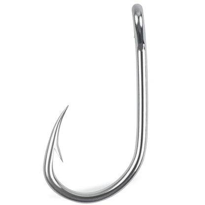 Saltwater Circle Hooks,50 Packs Strong Stainless Steel Fishing Hooks Live Bait Fish Hook Jig Catfish Hook 1/0-10/0 - size: 6/0 - 50 PACK