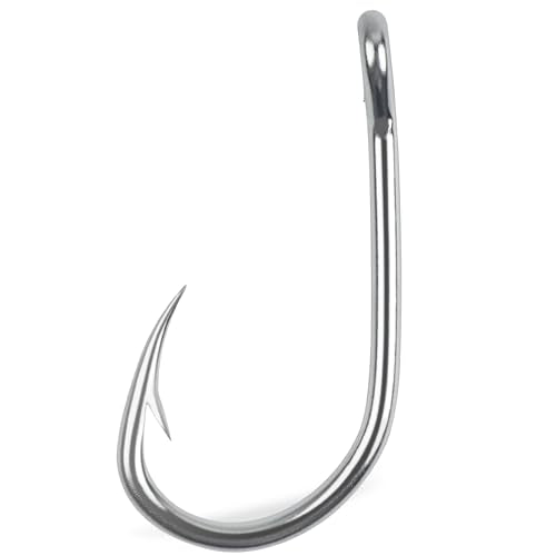 Saltwater Circle Hooks,50 Packs Strong Stainless Steel Fishing Hooks Live Bait Fish Hook Jig Catfish Hook 1/0-10/0 - size: 9/0 - 50 PACK