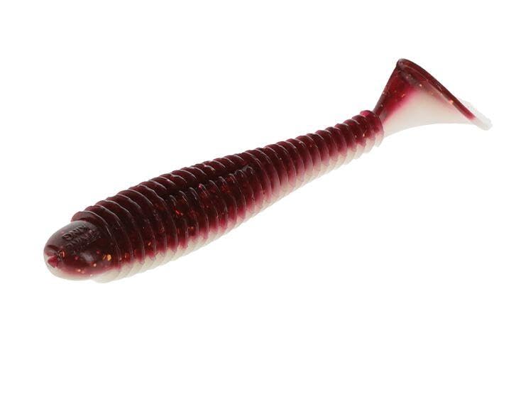 Strike King Rage Swimmer Saltwater Soft Bait Fishing Lure, 3.75", Wide-Bodied Paddle Tail - color: Crimson Gold