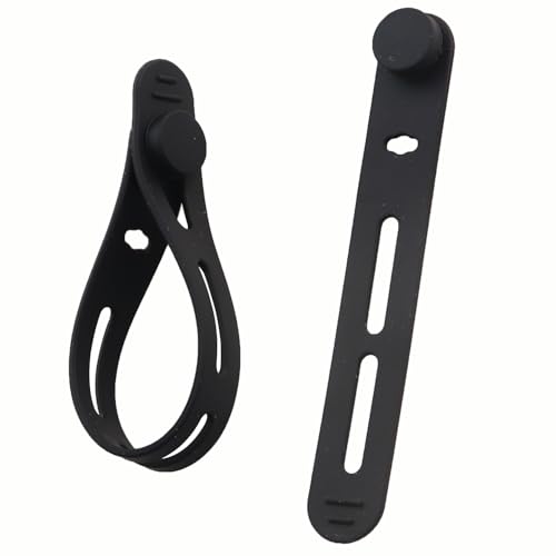 20PCS Silicone Fishing Rod Strap Specialised Fishing Tie Down Belt Lightweight Durable Reusable Rubber Bands 80-130mm Kayak Paddle Accessories Black