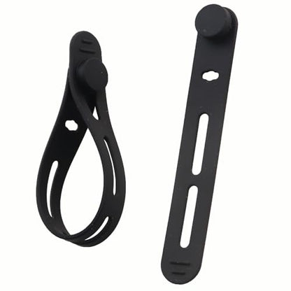 20PCS Silicone Fishing Rod Strap Specialised Fishing Tie Down Belt Lightweight Durable Reusable Rubber Bands 80-130mm Kayak Paddle Accessories Black