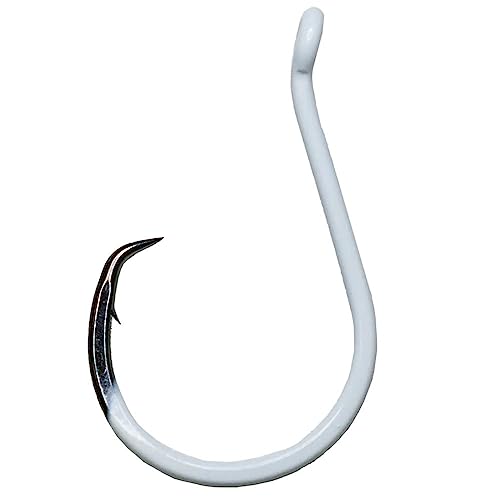 BKK Offset Heavy Circle Glow Hook | 2X | Glow in The Dark | Needle Point - size: 3/0#