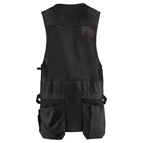 Blaklader Men's Ripstop Kangaroo Mesh Work Vest with Utility Pockets - color: Black, size: Large