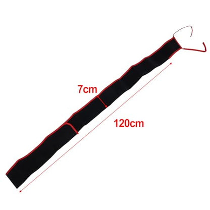 Oxford Cloth Fishing Rod Case with Soft Flannelette Lining, Scratch-Proof Protective Sleeve Bag for Most Poles, Lightweight Portable Storage Sock with Top Rope Fixation,Black
