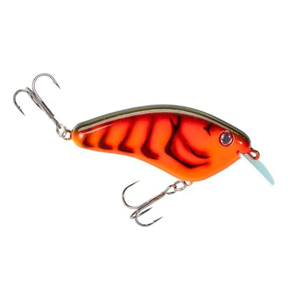 Strike King Hardliner Fishing Lure, Flat Sided Crankbait, Circuit Board Lip, Extra Tight Wobble, Size 4 Treble Hooks - color: Fire Craw