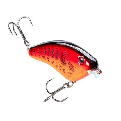 Strike King Hardliner Fishing Lure, Flat Sided Crankbait, Circuit Board Lip, Extra Tight Wobble, Size 4 Treble Hooks - color: Chili Craw