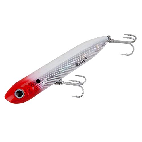 Heddon Chug'N Spook Popper Topwater Fishing Lure for Saltwater and Freshwater - color: Red Head Flash, size: Chug'N Spook (1 oz)