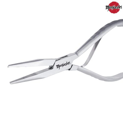 Manjushri Precision 6 Inches Fish Pin Bone Pliers Tweezers for Removing, Plucking and Pulling Pin Bones (Silver) - color: Silver