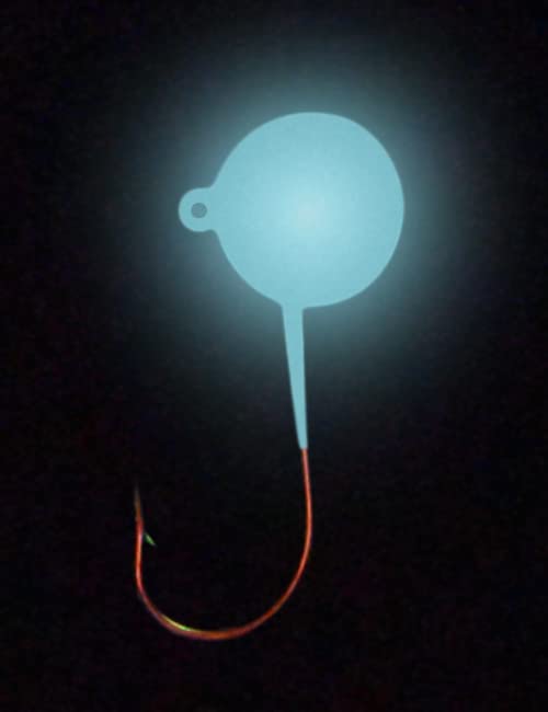 Big Nasty Tackle™ Super Glow Pout Pounder Jigs (1 oz.) (1 Pack) - color: Blue