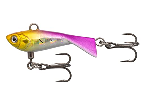 Eurotackle Z-Darter V2 Ice Fishing & Panfish Rattle Jigging Minnow Lure - color: Purple Joker (UV)