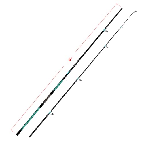 Fiblink Surf Fishing Rod Portable Travel Surf Spinning Rod 2 Piece/3 Piece/4 Piece Carbon Fiber Saltwater Fishing Rod 9'/10'/12'/13'/15' - style: 12'-spinning-2pc